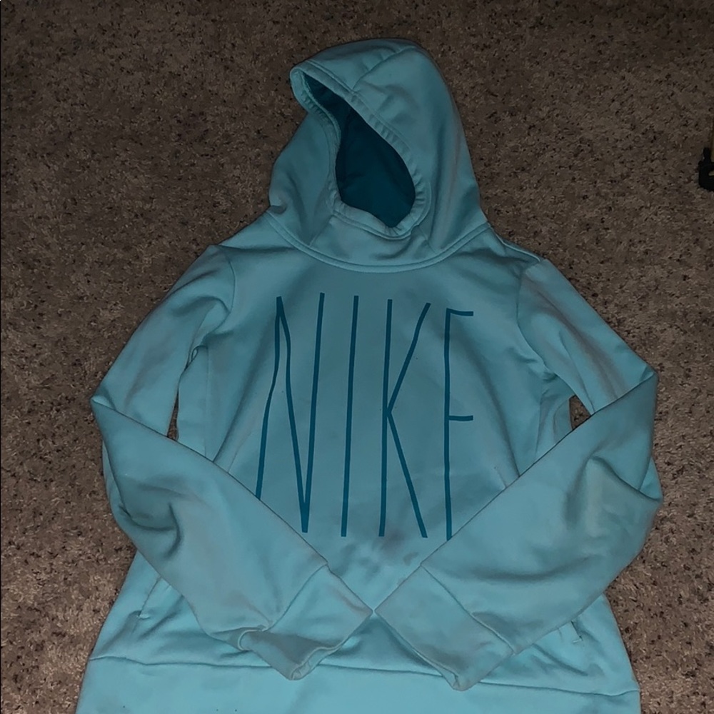 blue Nike sweatshirt
